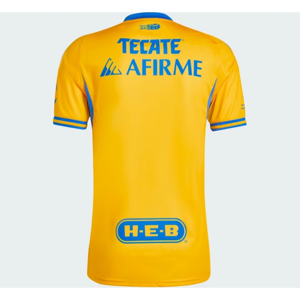 Adidas Tigres UANL 2024-2025 Home Jersey Yellow Blue Soccer Shirt Mens Medium - Picture 4 of 5